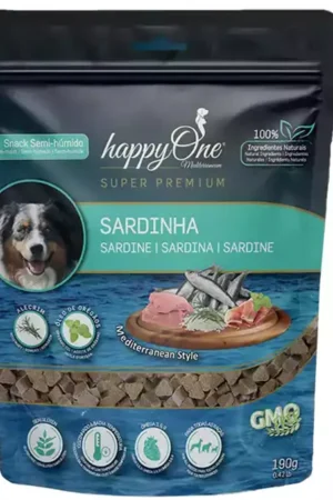 Półwilgotny Przysmak dla psa happyOne Mediterraneum sardynka 190g